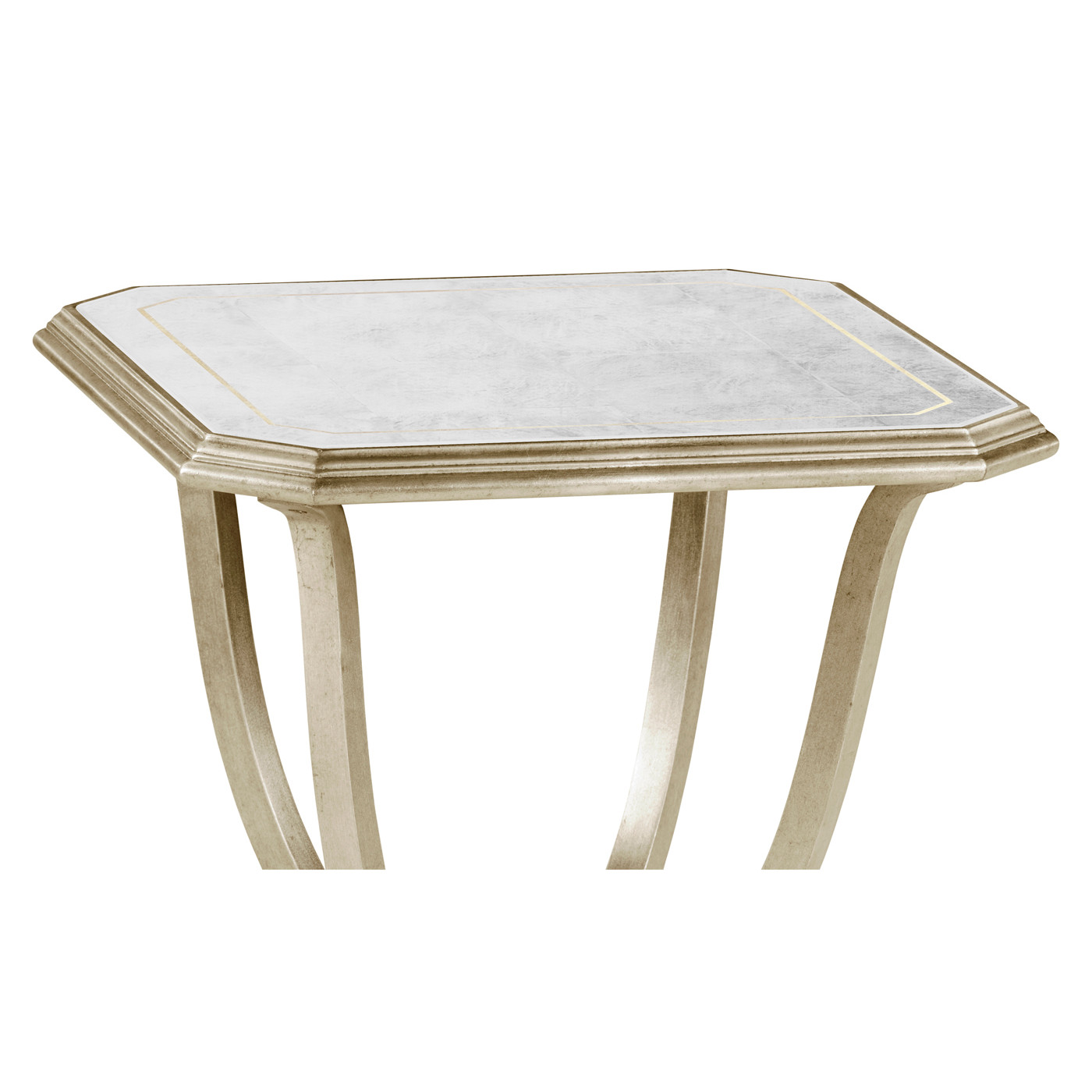 Églomisé & Silver Iron Octagonal Side Table