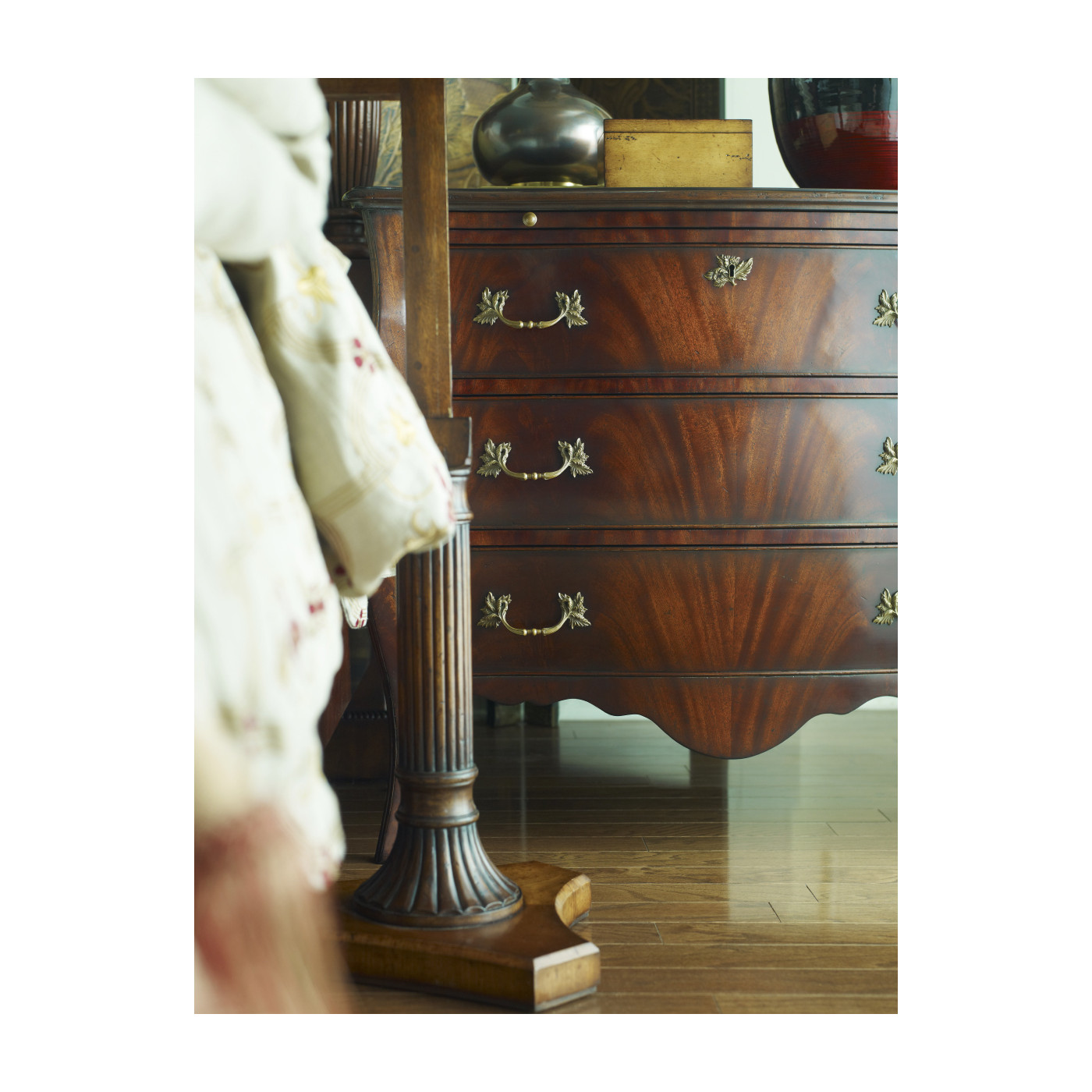 Grey Painted Bombé Chest