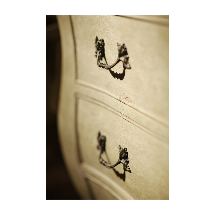 Grey Painted Bombé Chest