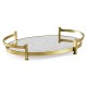 Églomisé & Gilded Iron Oval Tray