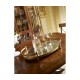 Églomisé & Gilded Iron Oval Tray