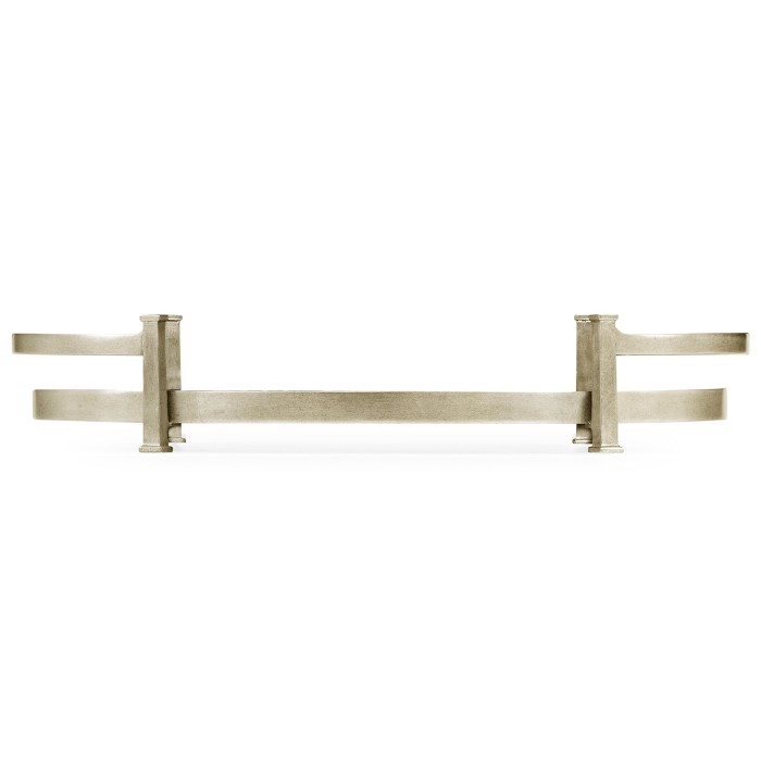 Églomisé & Silver Iron Oval Tray