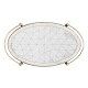 Églomisé & Silver Iron Oval Tray