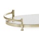 Églomisé & Silver Iron Oval Tray