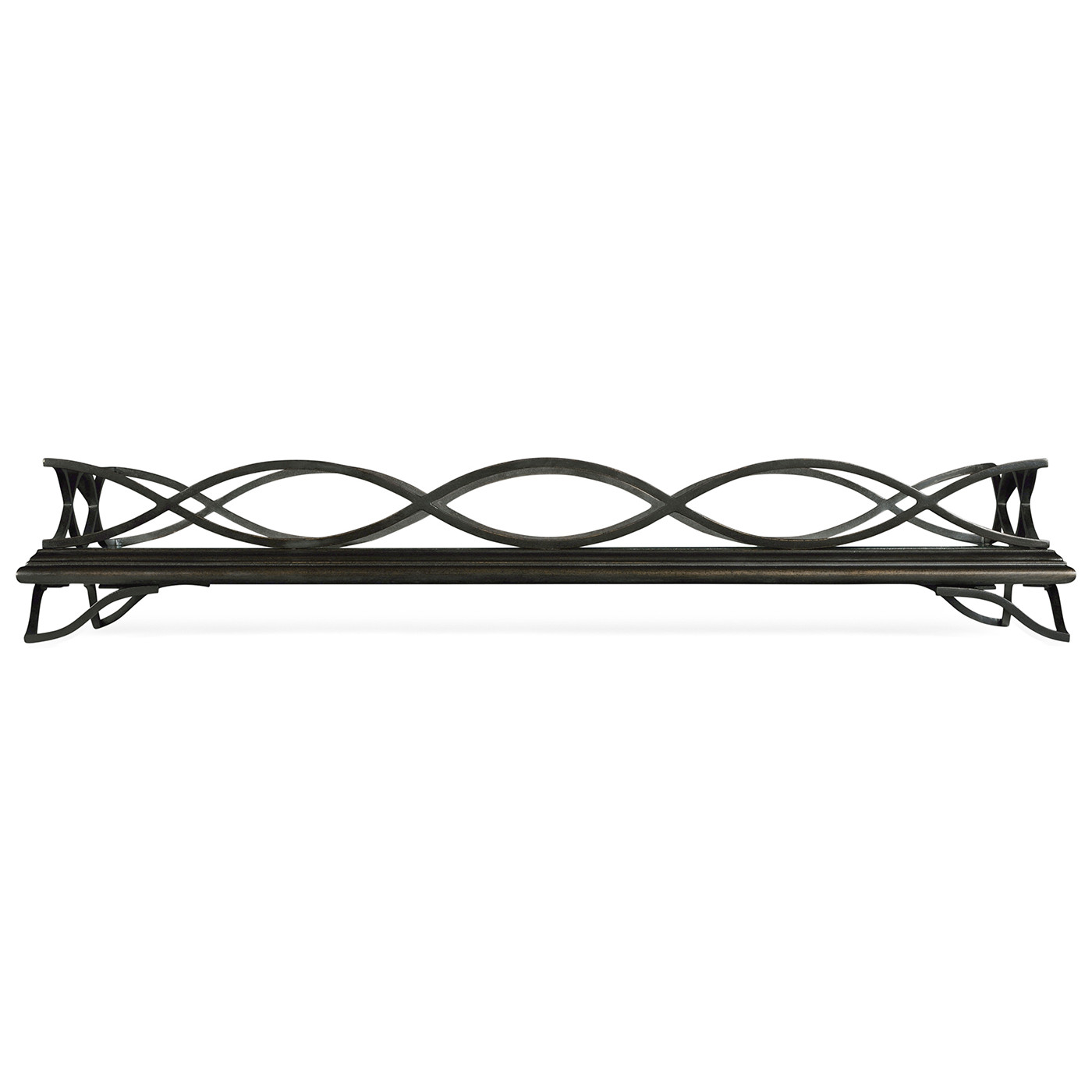 Églomisé & Bronze Iron Rectangular Tray