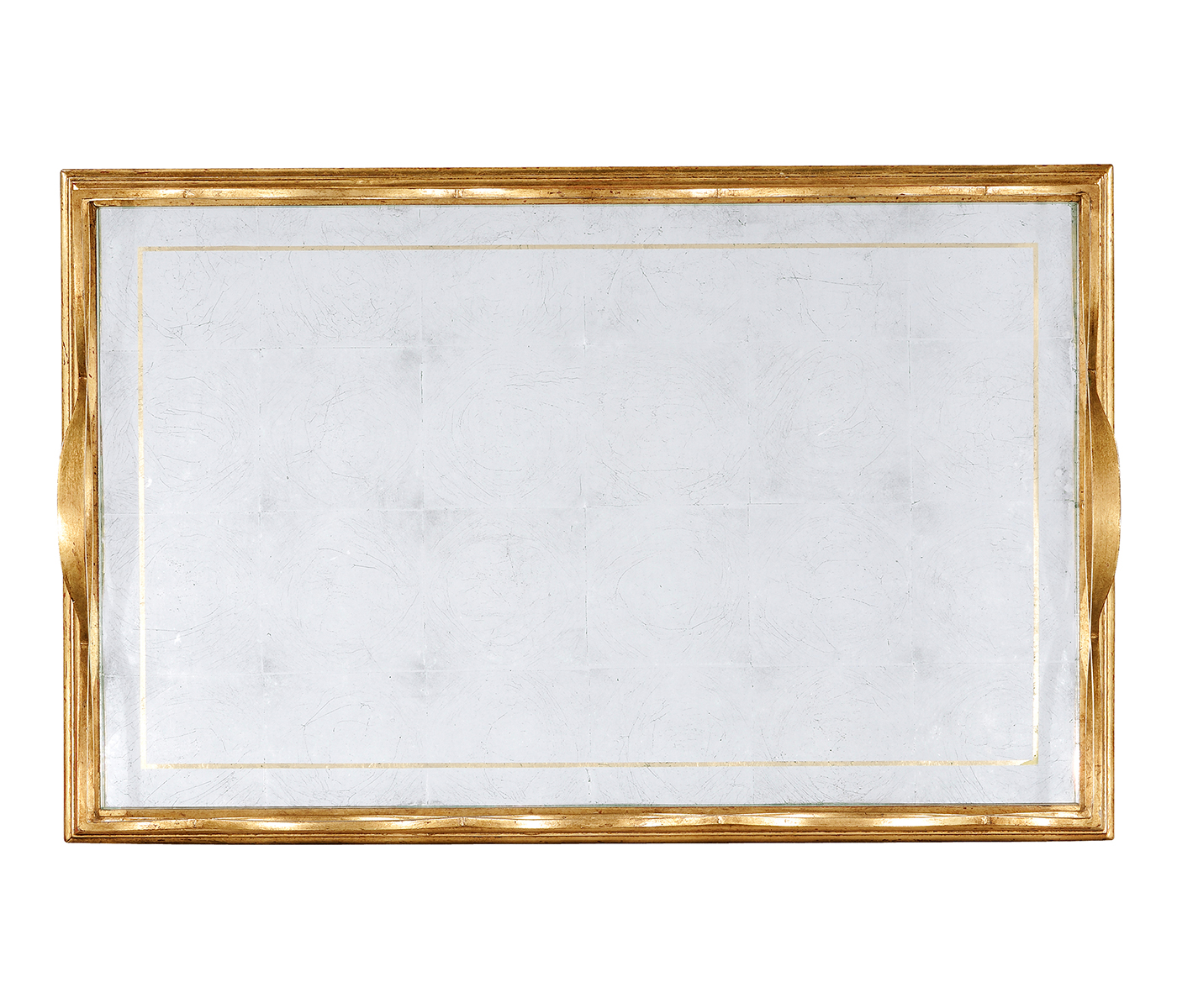 Églomisé & Gilded Iron Rectangular Tray
