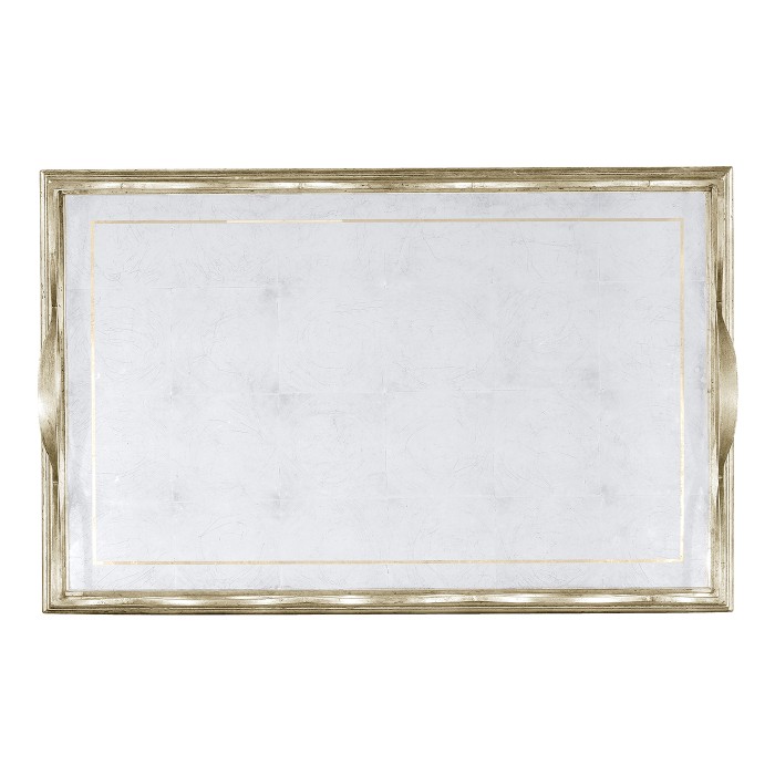 Églomisé & Silver Iron Rectangular Tray