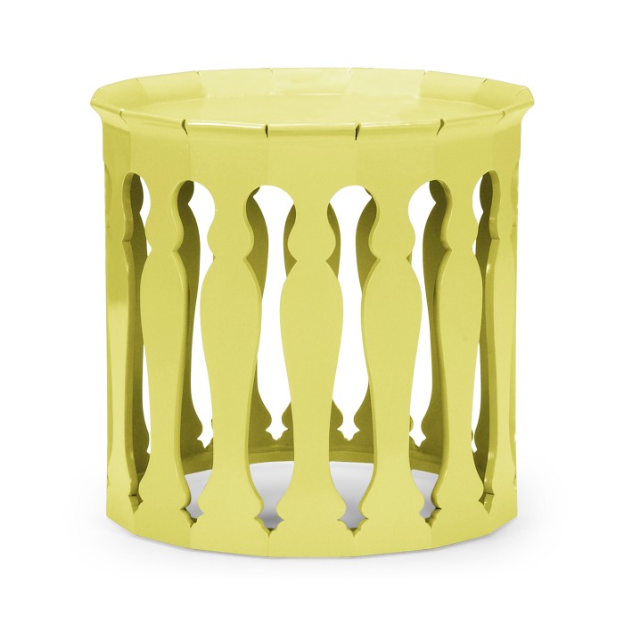 Moorish sofa tables (Split Pea)