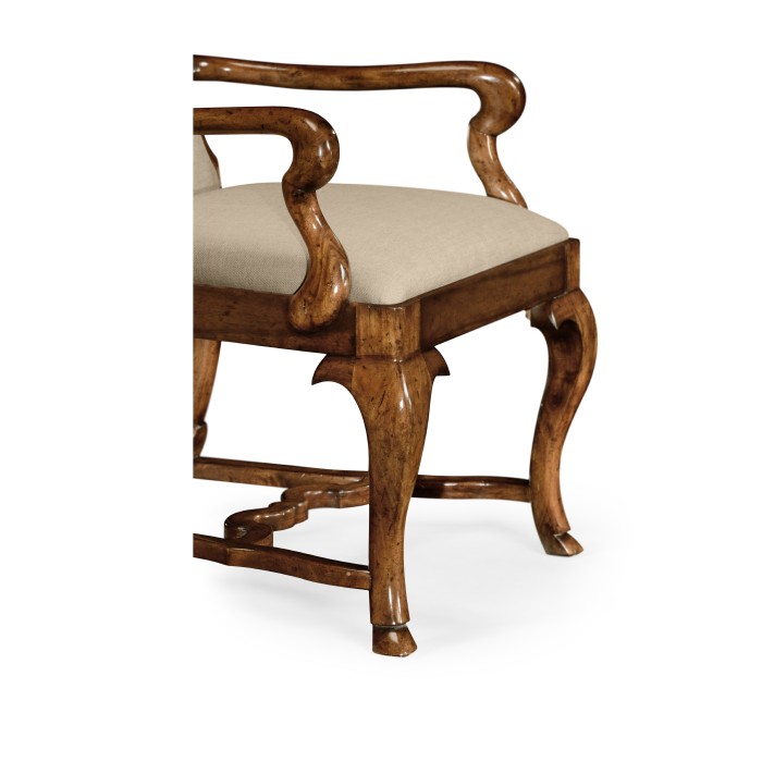 Queen Anne style dining or fireside chair (Arm)