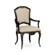 Black & Gilded Floral Arm Chair