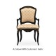 Black & Gilded Floral Arm Chair