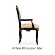 Black & Gilded Floral Arm Chair
