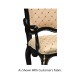 Black & Gilded Floral Arm Chair