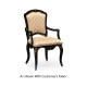 Black & Gilded Floral Arm Chair