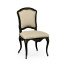 Black & Gilded Floral Side Chair