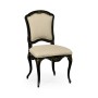 Black & Gilded Floral Side Chair