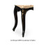 Black & Gilded Floral Side Chair