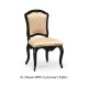 Black & Gilded Floral Side Chair