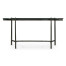 Bronze Kidney Desk with Glass Top