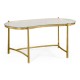 Gilded Kidney Desk with Glass Top