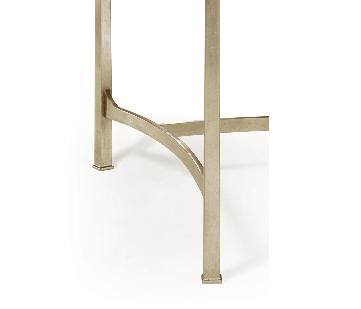 Silver Kidney Desk with Glass Top