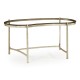 Silver Kidney Desk with Glass Top