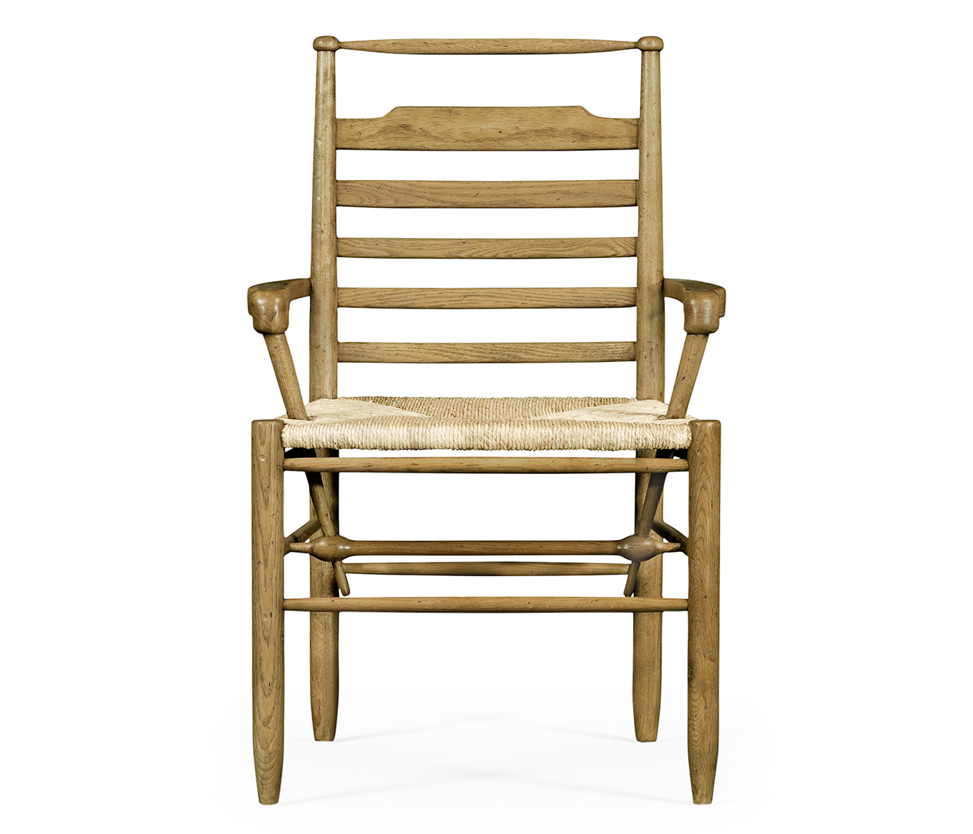 Natural Oak Ladder Back Country Arm Chair