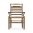 Dark Oak Ladder Back Country Arm Chair