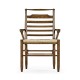 Dark Oak Ladder Back Country Arm Chair
