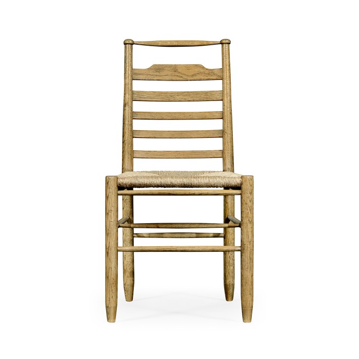 Natural Oak Ladder Back Country Side Chair