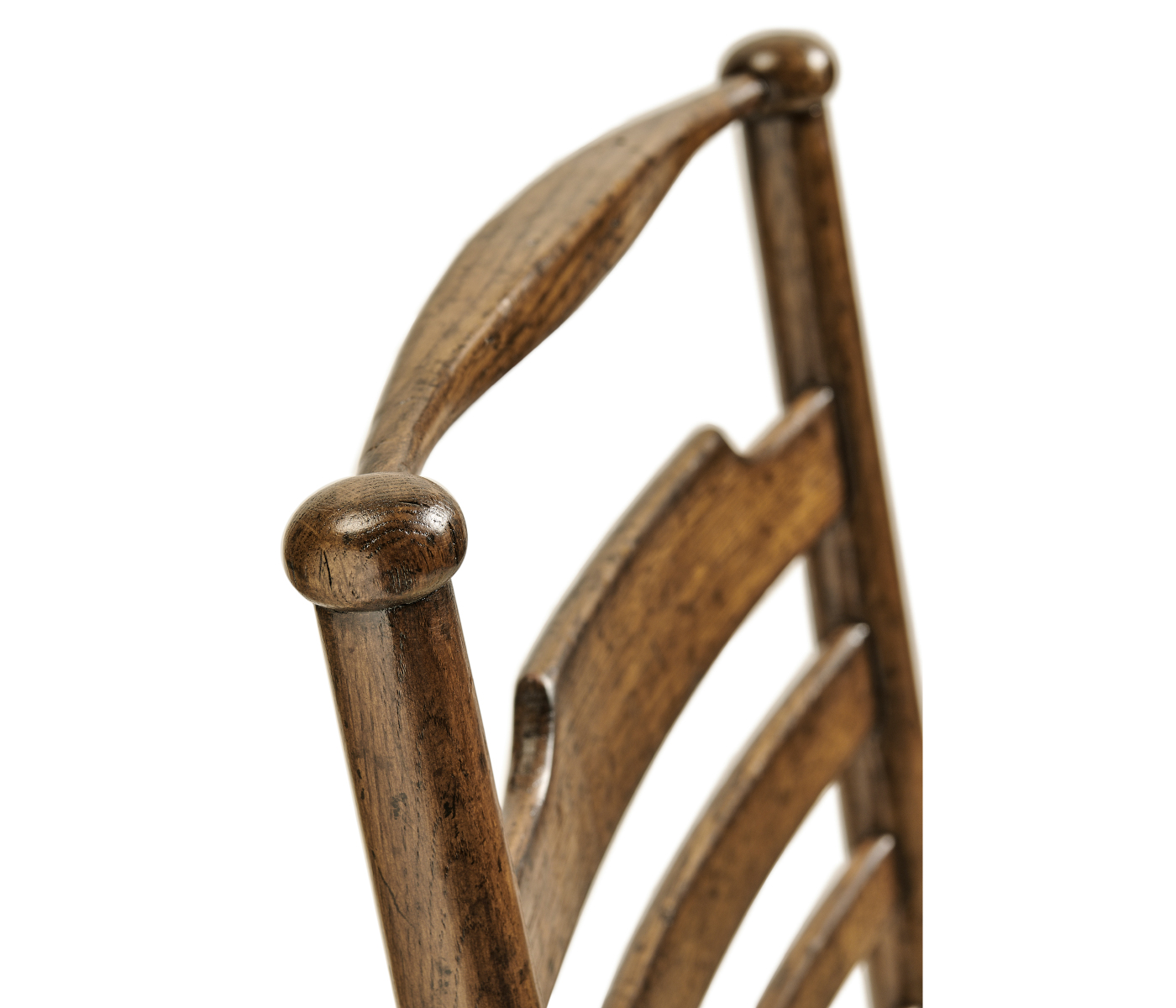 Dark Oak Ladder Back Country Side Chair