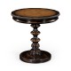 Gadrooned Burl Topped Side Table