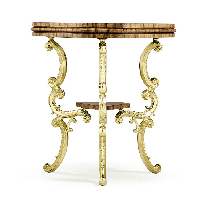 Argentinian Walnut Triangular Topped Side Table