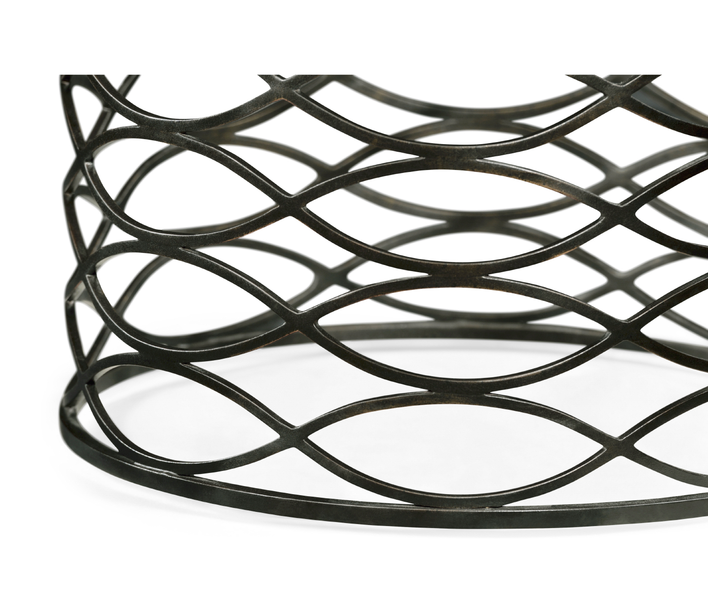Interlaced Bronze & Glass Side Table