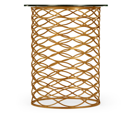 Interlaced Gilded & Glass Side Table