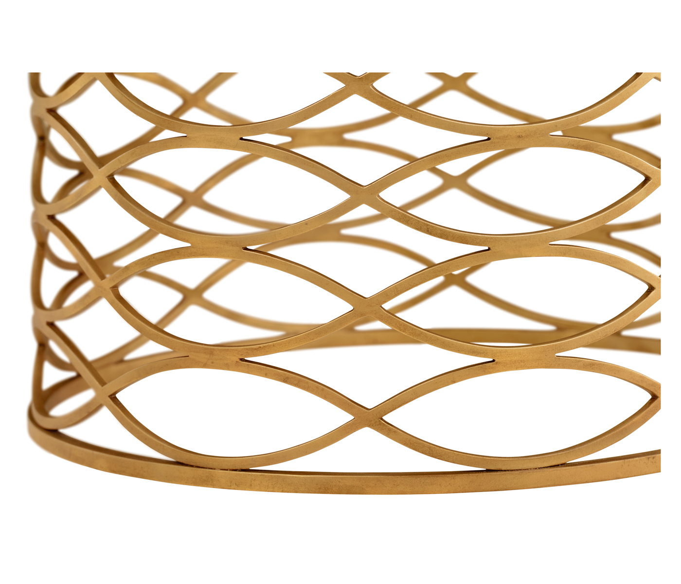 Interlaced Gilded & Glass Side Table