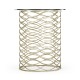 Interlaced Silver & Glass Side Table
