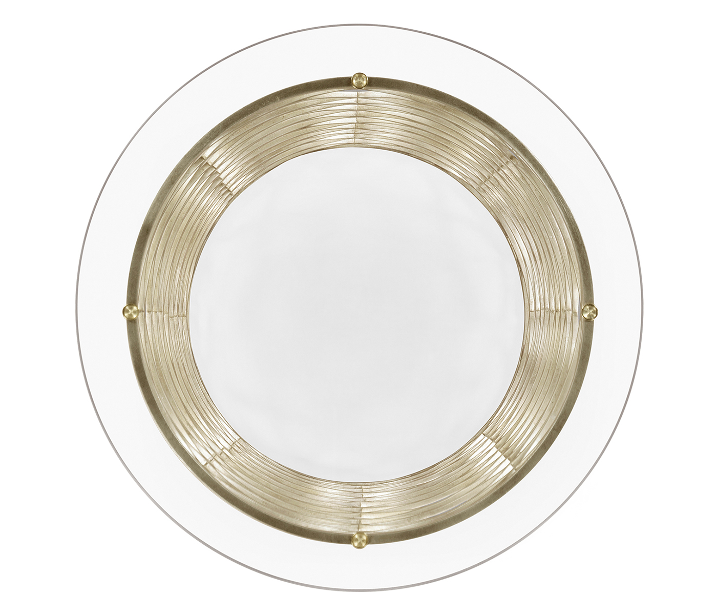 Interlaced Silver & Glass Side Table