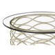Interlaced Silver & Glass Side Table