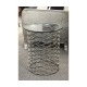 Interlaced Silver & Glass Side Table