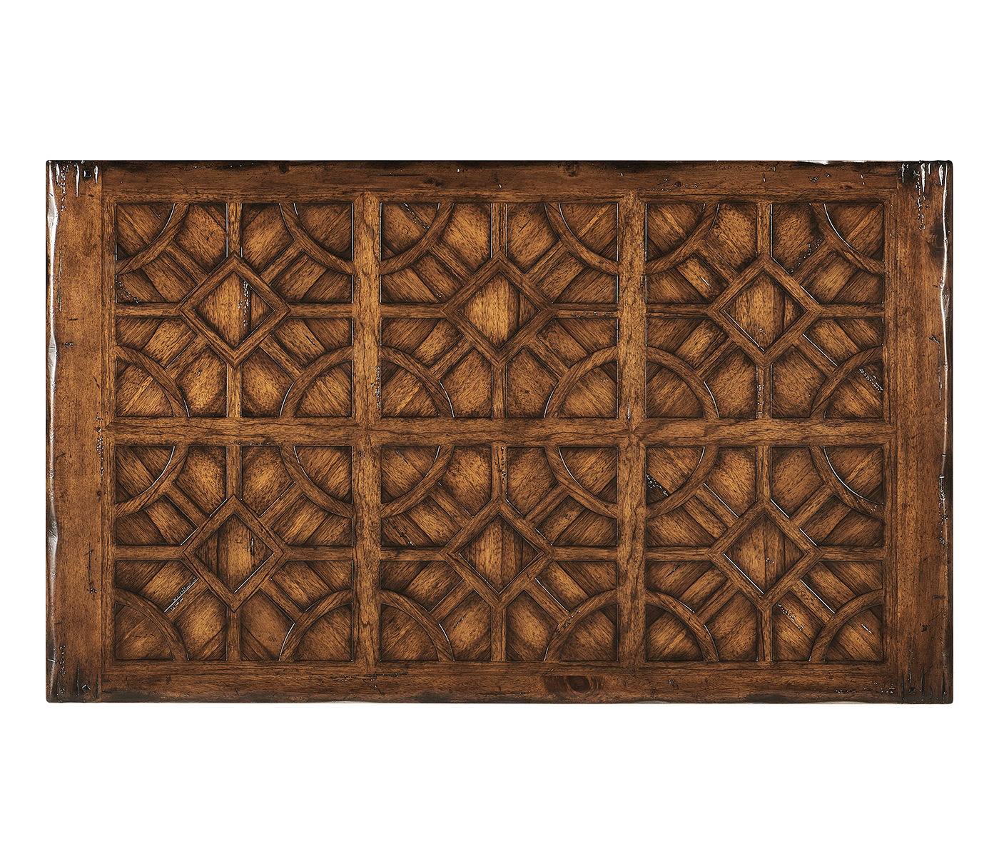 Argentinian Walnut Parquetry & Iron Coffee Table