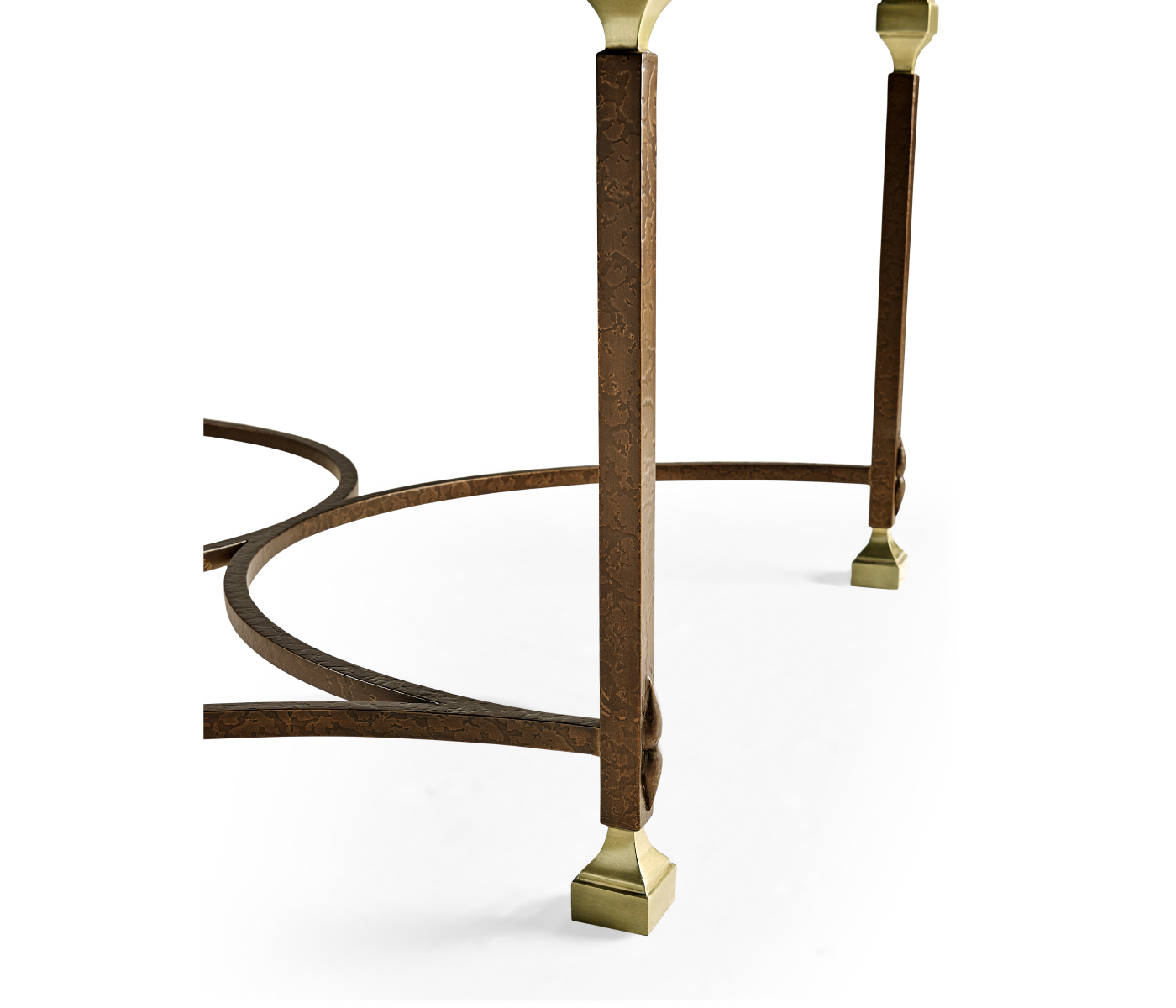 Argentinian Walnut Parquetry & Iron Coffee Table