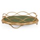 Green Faux Shagreen & Gilded Iron Circular Tray
