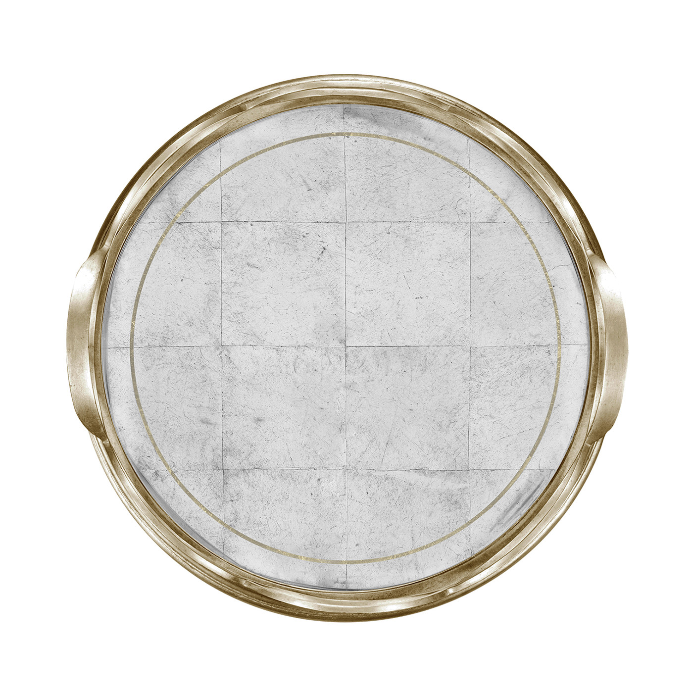 Églomisé & Silver Circular Tray