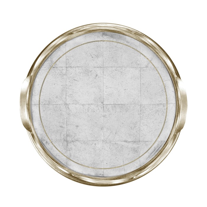 Églomisé & Silver Circular Tray