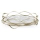 Églomisé & Silver Circular Tray