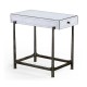 Églomisé & Bronze Iron Box Top Side Table