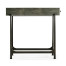 Anthracite Faux Shagreen & Bronze Iron Side Table