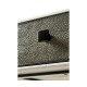 Anthracite Faux Shagreen & Bronze Iron Side Table