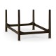 Green Faux Shagreen Bronze Side Table
